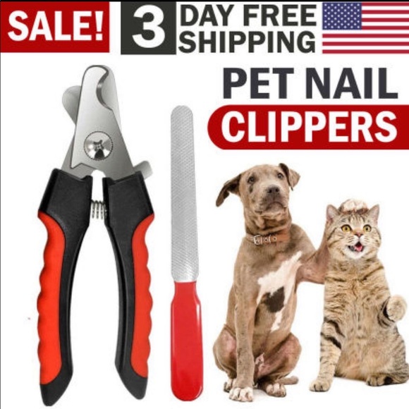 Dog Nail Clippers Nail Trimmer With Safety Guard Razor - Picture 1 of 5